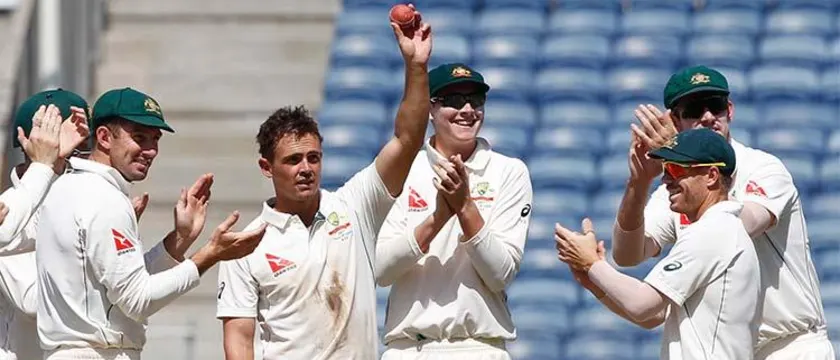 Steve O'Keefe took 6 for 35 in the second innings as India went down by 333 runs in the first Test