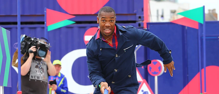 Track star Yohan Blake set the record on the Street Sprint activation in Nottingham
