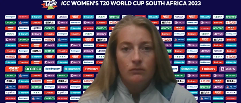 England-player-Sophie-Ecclestone-pre-match-12FEB2023