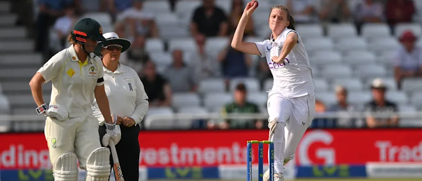 Lauren Filer picked up two Australia wickets in the first innings // Getty Images