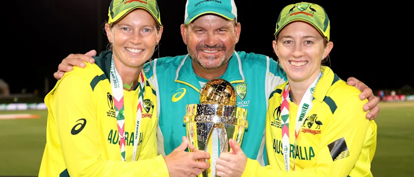 Mott after guiding Australia's women's team to success at the ICC Women's Cricket World Cup earlier this year