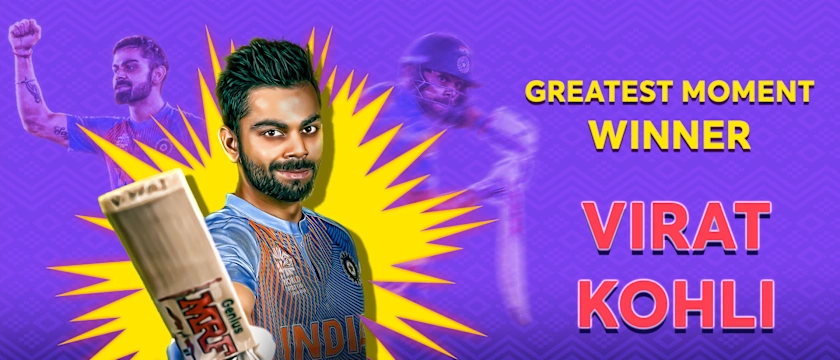 Virat Kohli's knock against Australia won the postpe Greatest Moments series