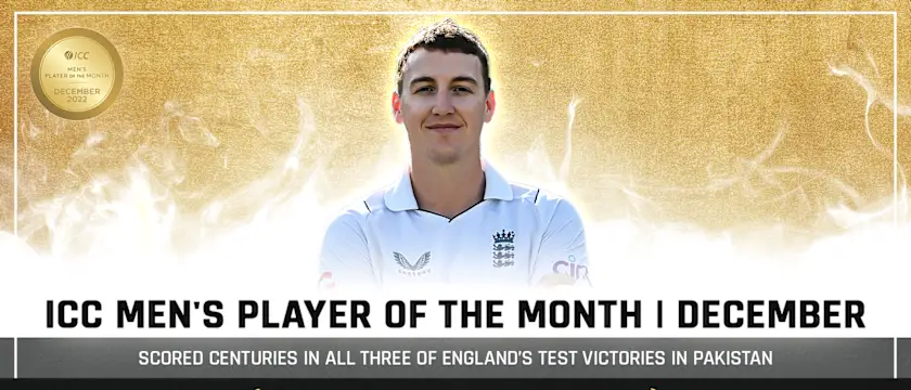 England's Harry Brook takes home the ICC Men's Player of the Month for December 2022
