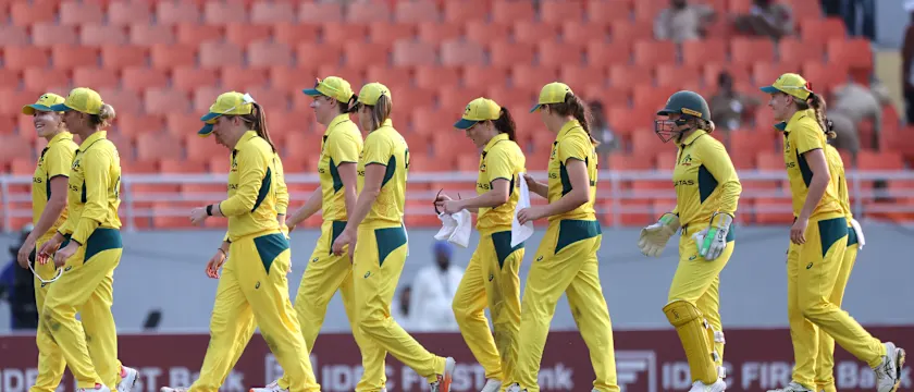 Australia team during the second WODI