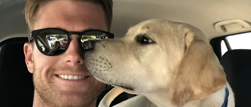 Neesham and dog