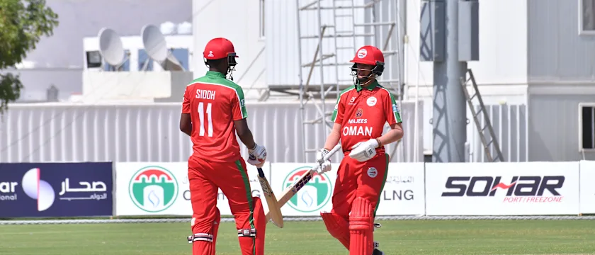 Oman defeated Bahrain by 187 runs