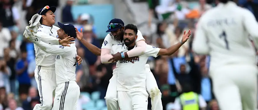 India after winning the fifth test