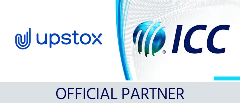 Upstox  ICC logo unit for press release
