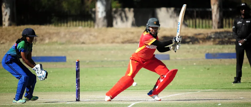 Sharne Mayers on her way to her second fifty