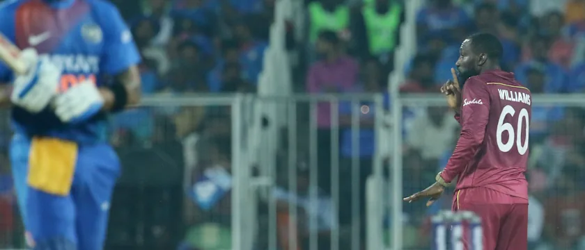 Kesrick Williams silenced Virat Kohli, and the vociferous Indian support