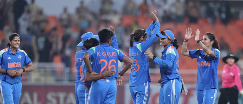 India players celebrate after winning the second ODI