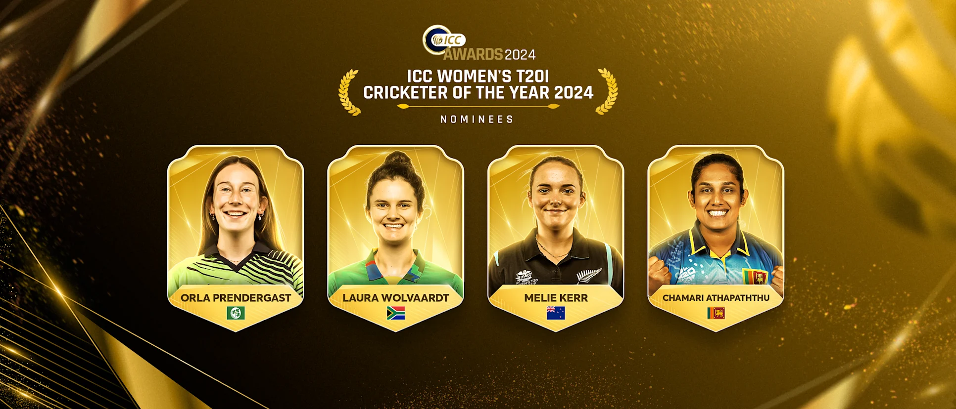 Logo of ICC Awards 2024 - Women's T20I Cricketer of the Year - Nominees 21x9