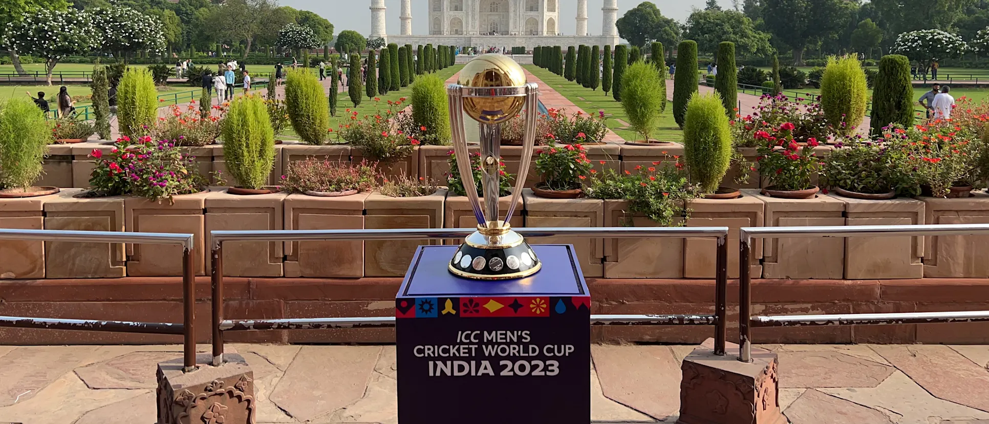 The ICC Men's CWC 2023 Trophy Tour in Agra (Taj Mahal)