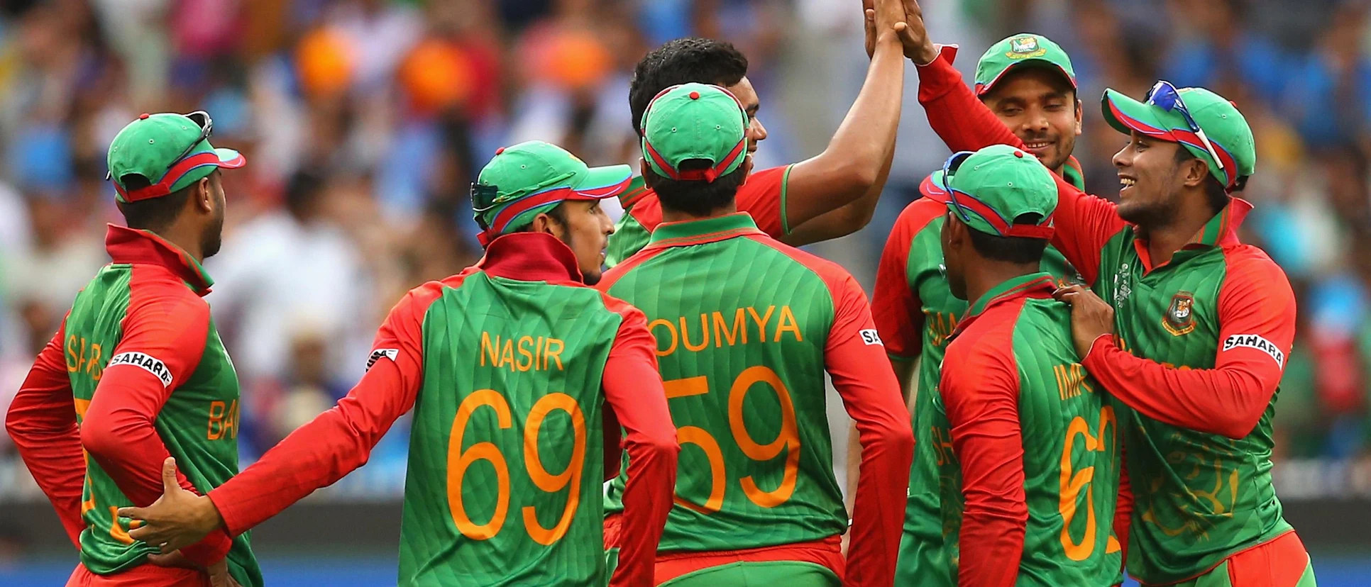 Logo of Bangladesh team celebrating