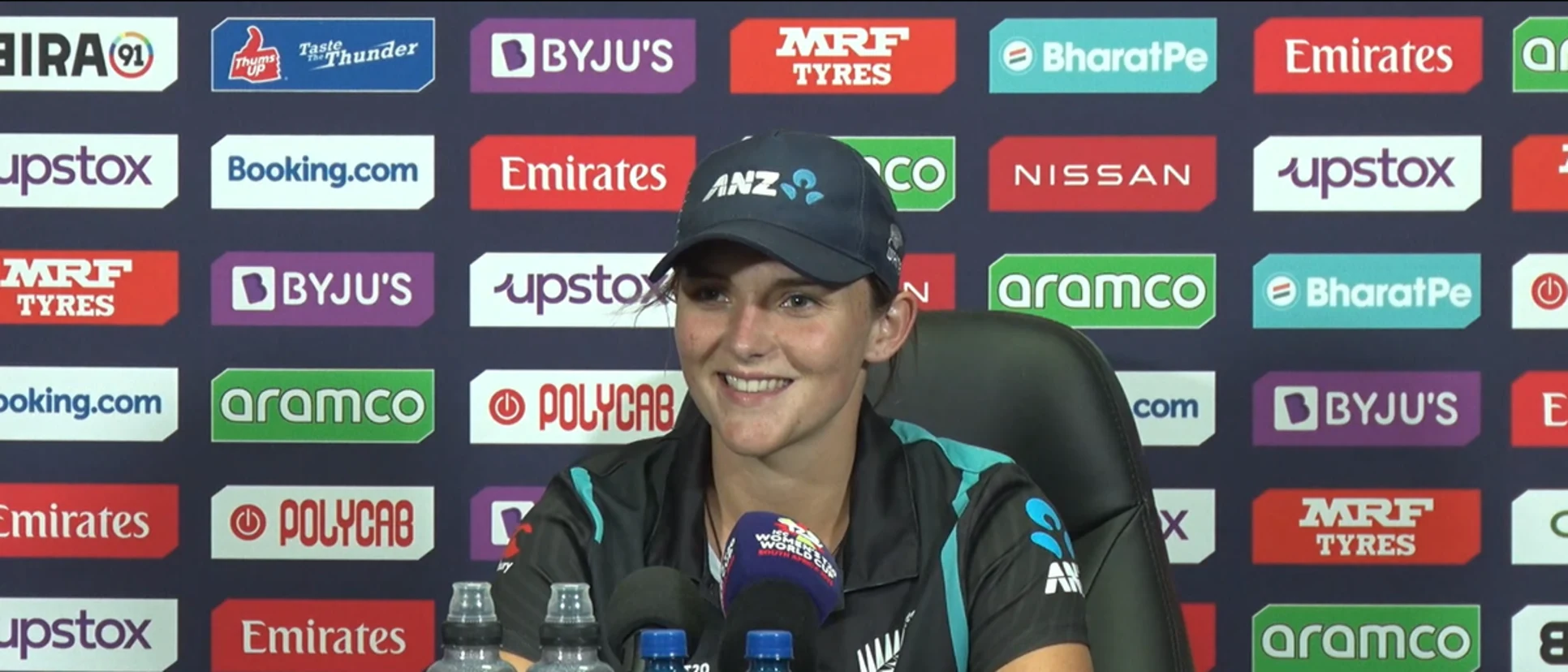 Logo of New-Zealand-player-Amelia-Kerr-post-match-19FEB2023
