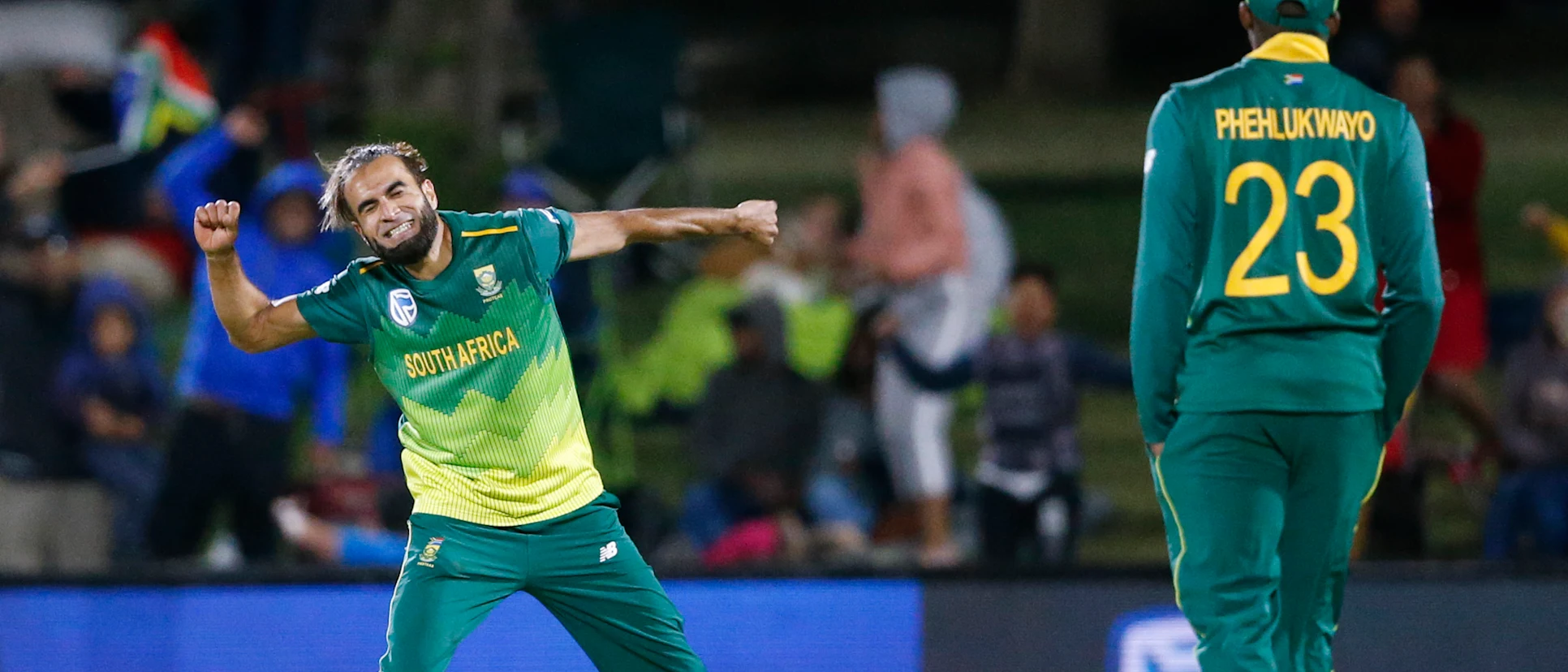 Logo of Imran Tahir became only the fourth South African to take three hat-tricks in ODIs