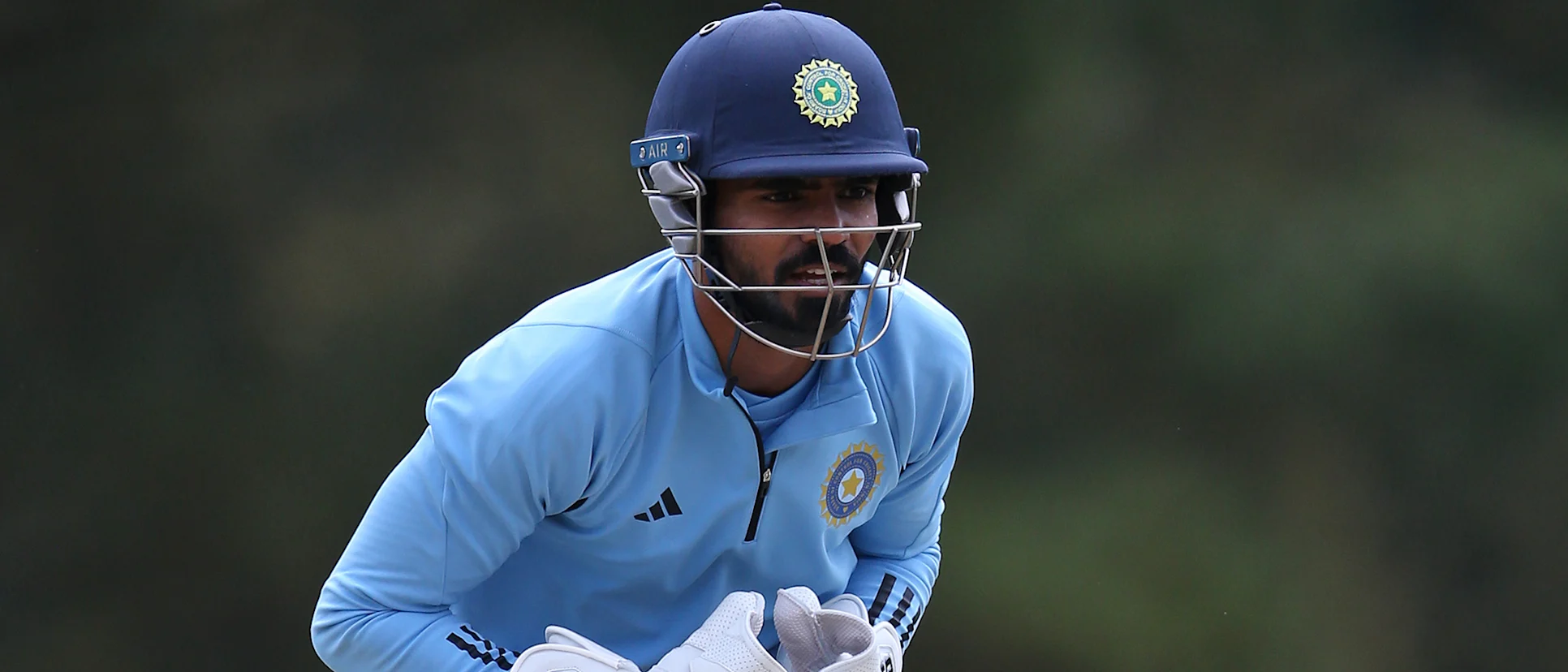 Logo of KS Bharat of India practices during India training prior to the ICC World Test Championship Final 1920x1080