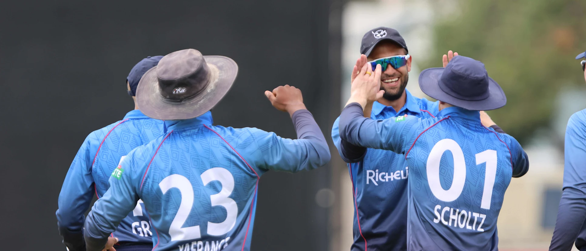 Logo of Namibia's perfect record of five wins from five games confirmed their spot in the ICC Men's T20 World Cup 2024.