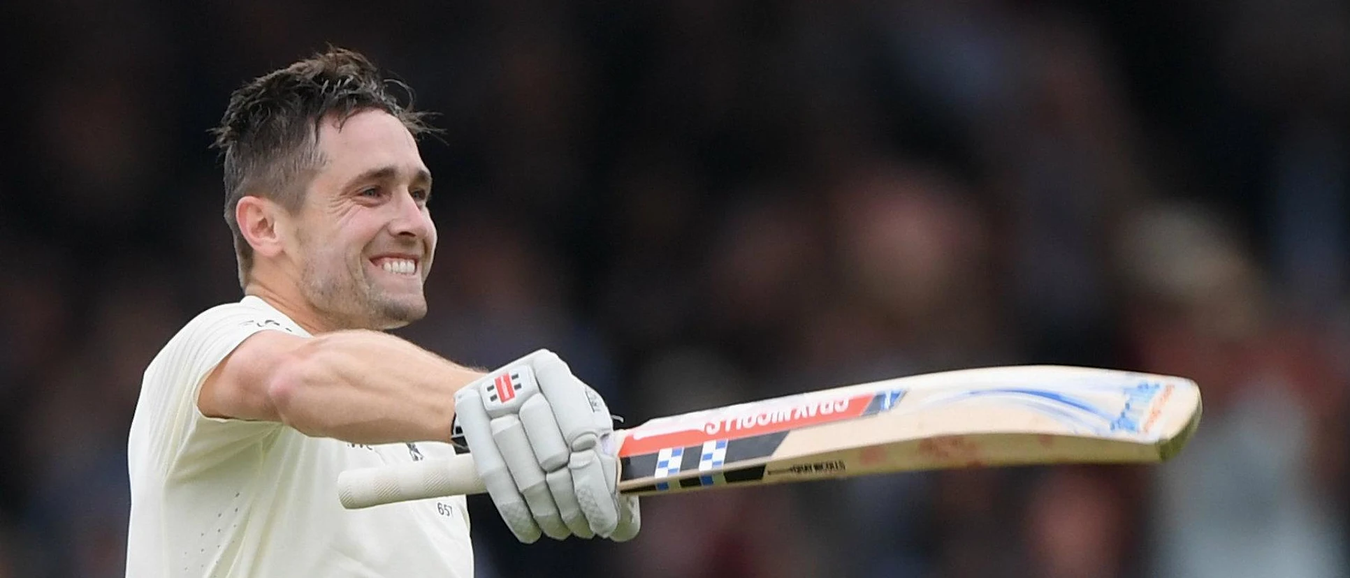 Logo of Chris Woakes hit a maiden Test century with an unbeaten 137 against India at Lord's