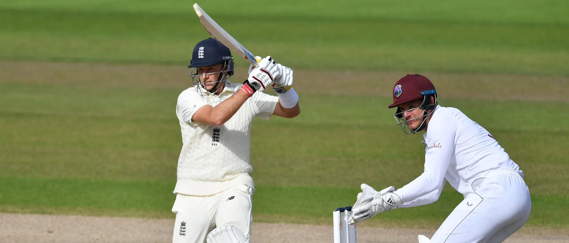 Logo of England and the West Indies played a three-Test series in 2020.