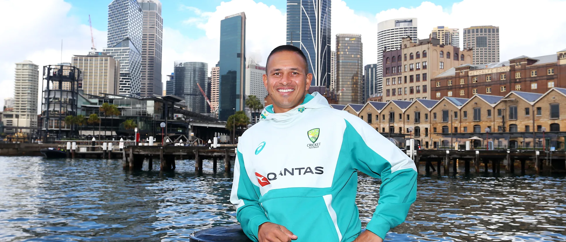 Logo of Usman Khawaja in Sydney for 50 Days To Go!