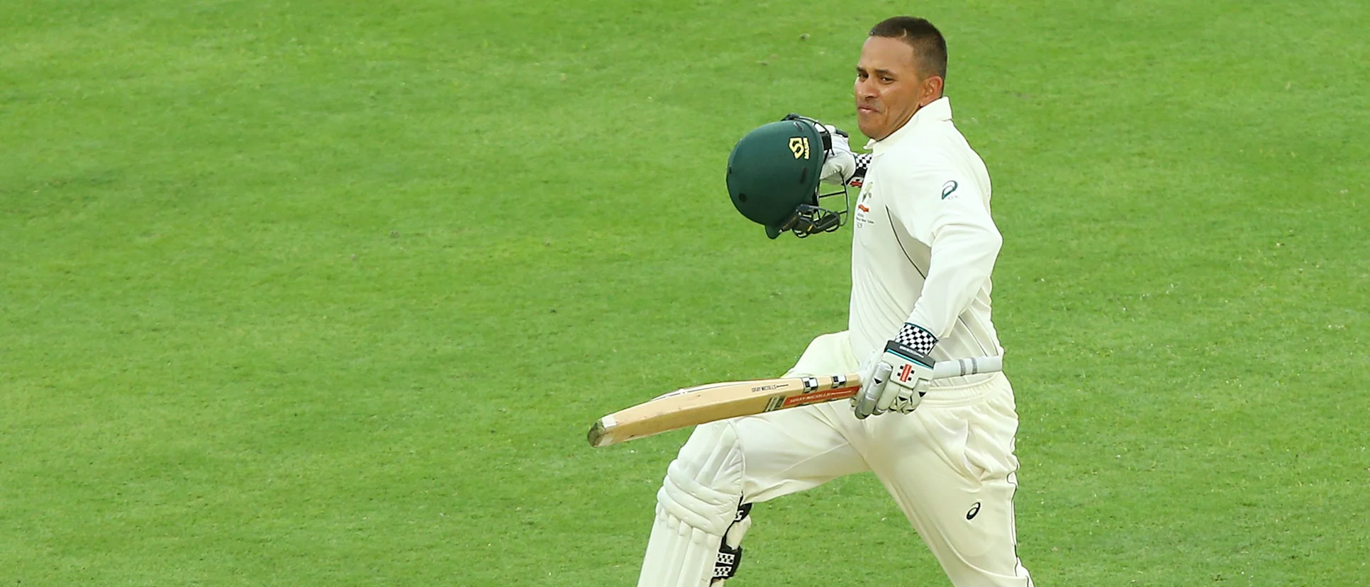 Logo of A first Test century for Khawaja in 2015 // Getty Images