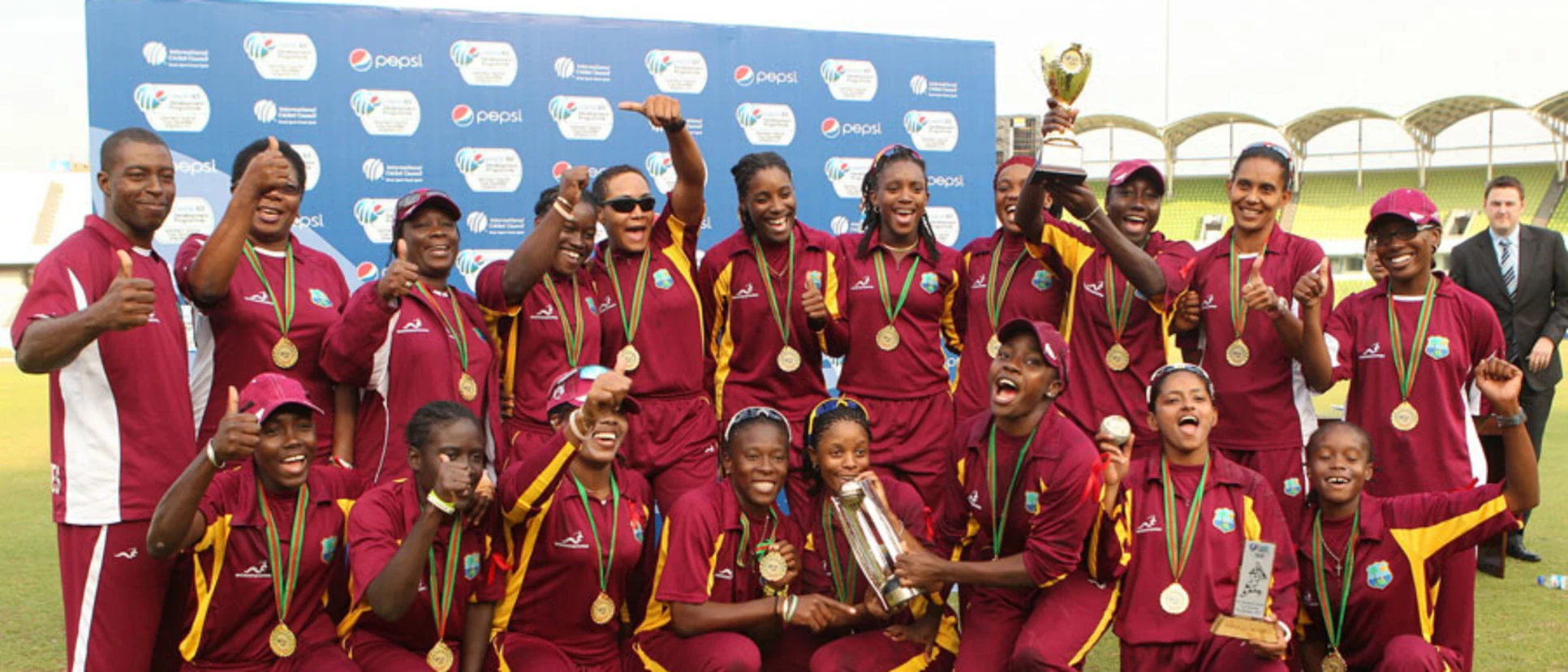 Logo of The West Indies conquered all at the 2011 Qualifier