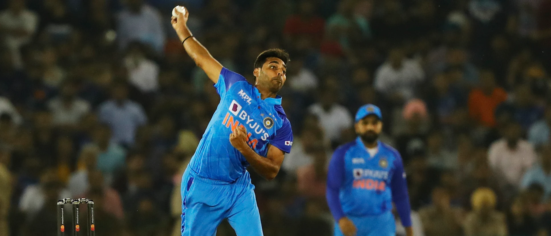 Logo of Bhuvneshwar Kumar and Rohit Sharma