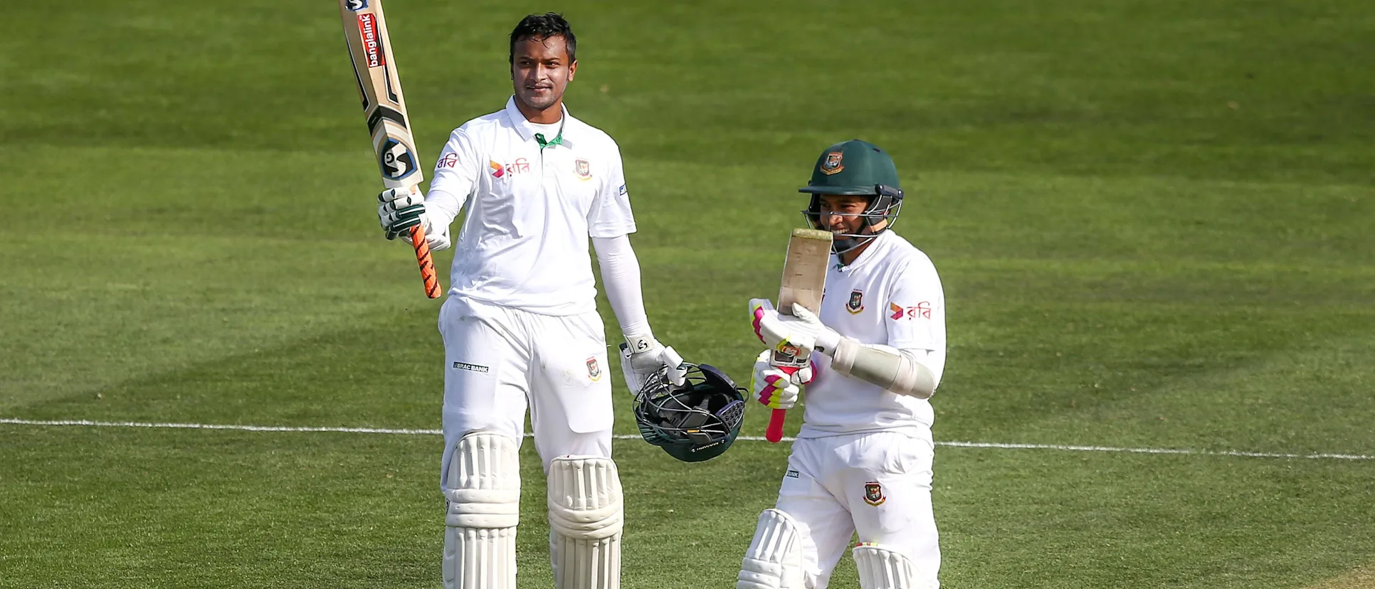 Shakib Al Hasan of Bangladesh celebrates his double century