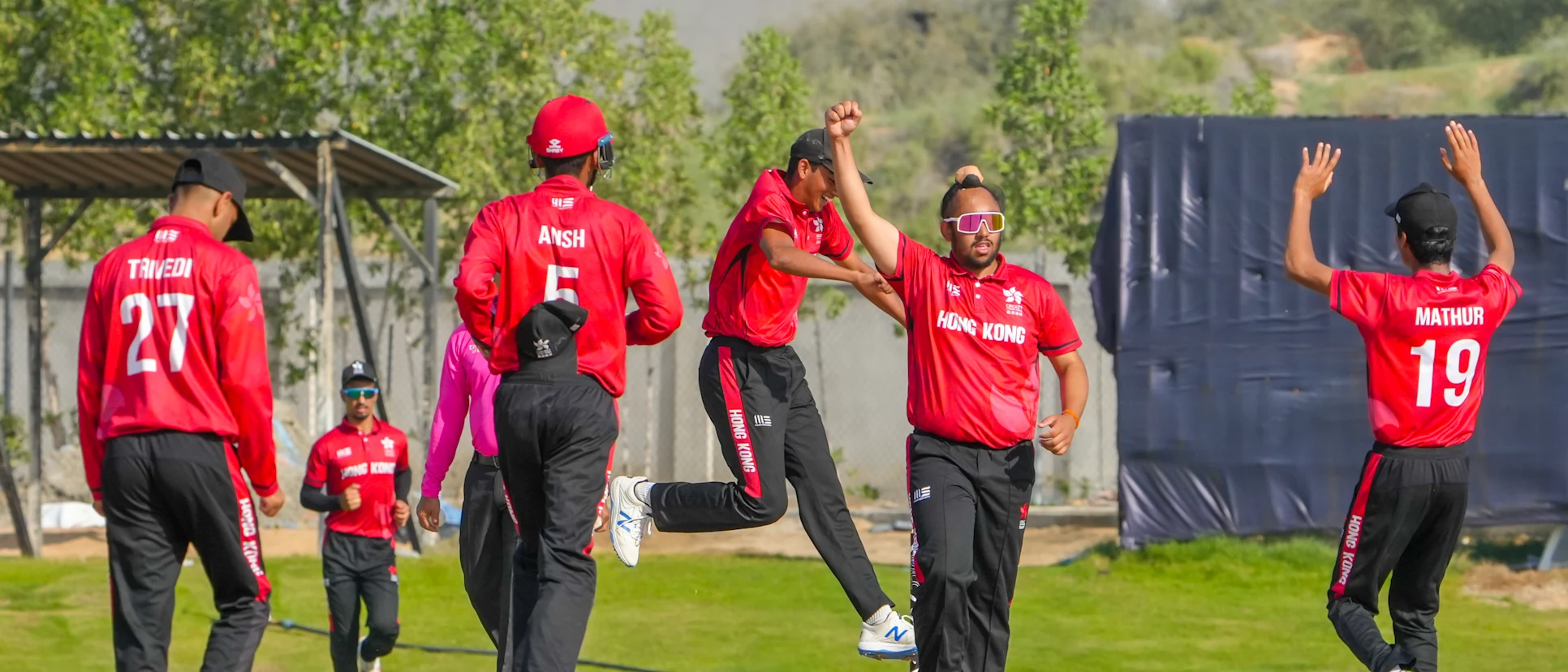 Logo of Hong King in action in the ICC Under-19 Men’s Cricket World Cup Asia Qualifier