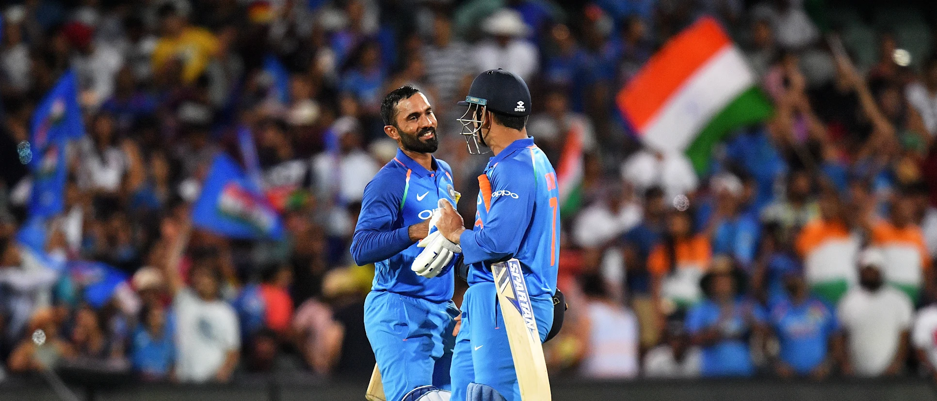 Logo of Karthik and Dhoni will be among considered for the No.4 spot