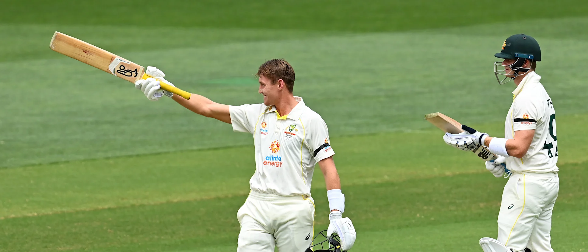 Logo of Marnus Labuschagne recently scored his first Ashes century