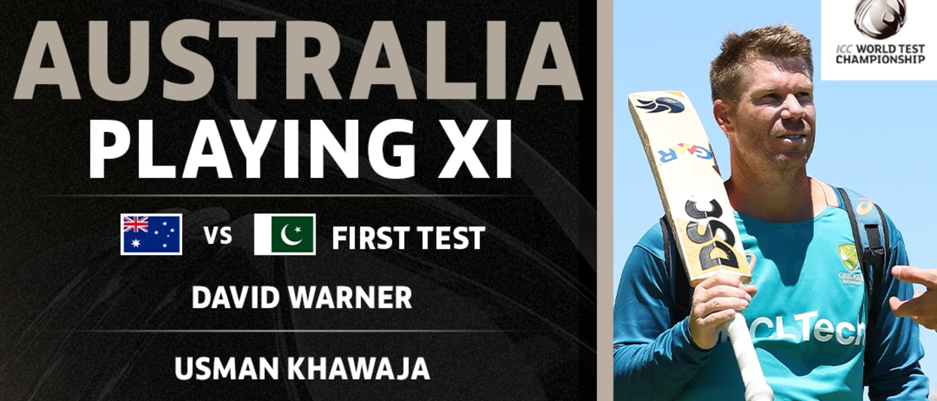 Logo of Australia's playing XI for the first Test against Pakistan