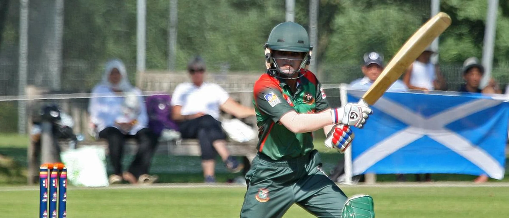 Logo of Nigar Sultana plays through gully, 2nd Semi-Final: Bangladesh Women v Scotland Women, VRA Ground, 12th July 2018.