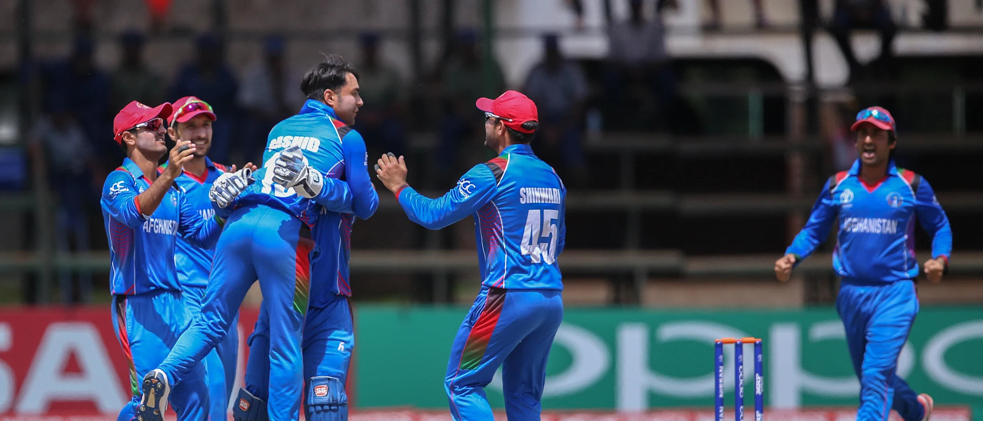 Logo of When he trapped Shai Hope lbw, Rashid Khan became the quickest to 100 wickets in ODIs