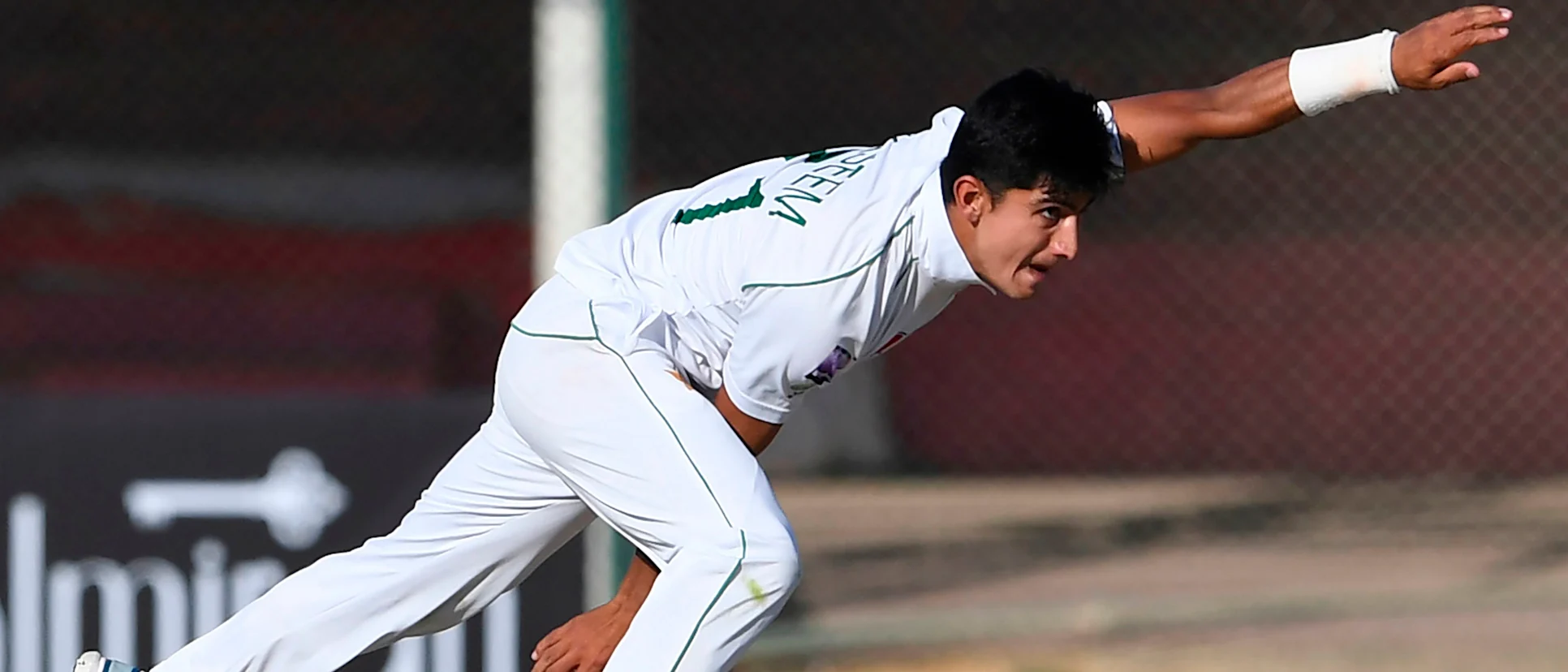 Logo of Naseem Shah bagged his first five-for in Test cricket