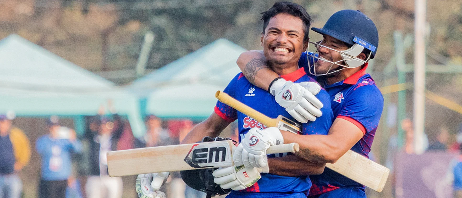 Logo of Nepal batters celebration 1920x1080