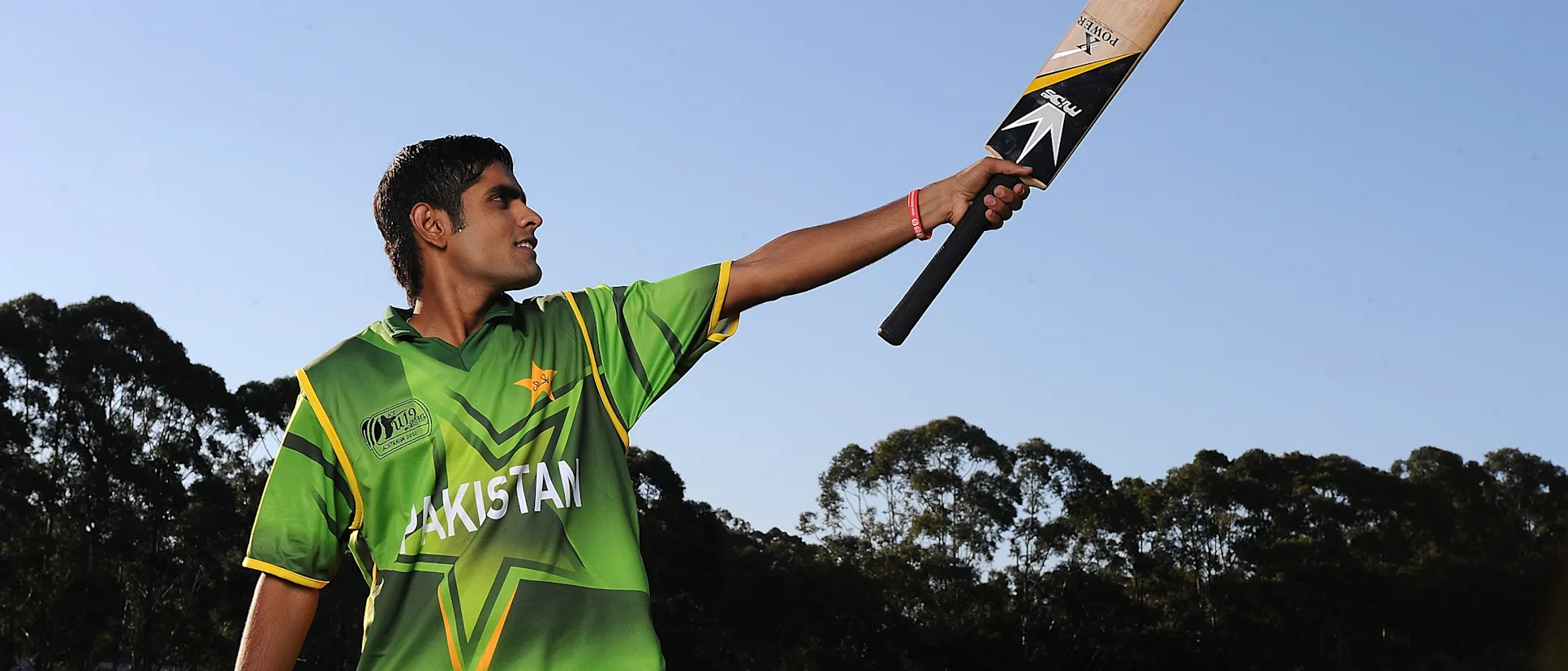 Logo of A fresh faced Babar Azam.