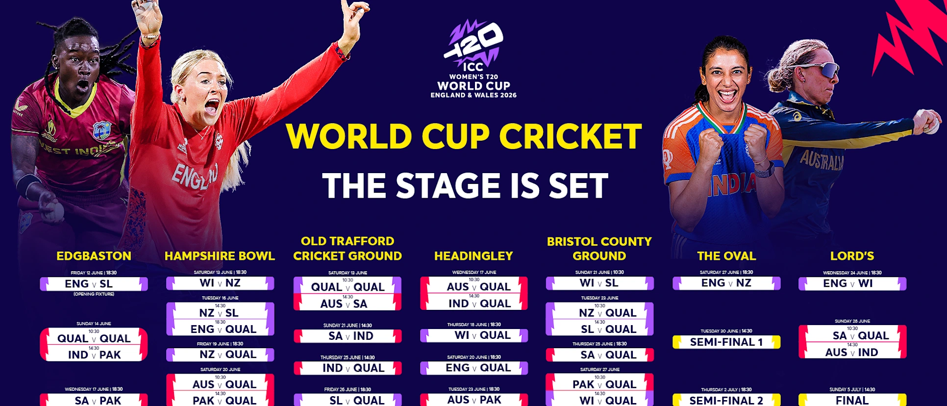 ICC Women's T20 World Cup 2026 Full Schedule 