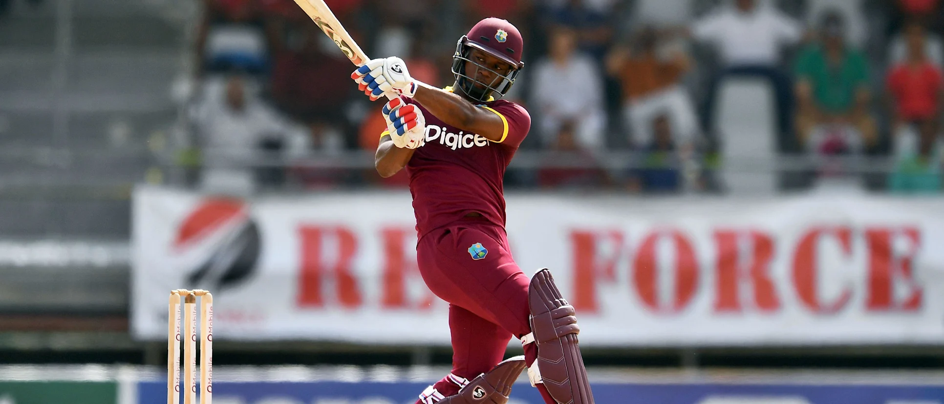 Evin Lewis plays a shot