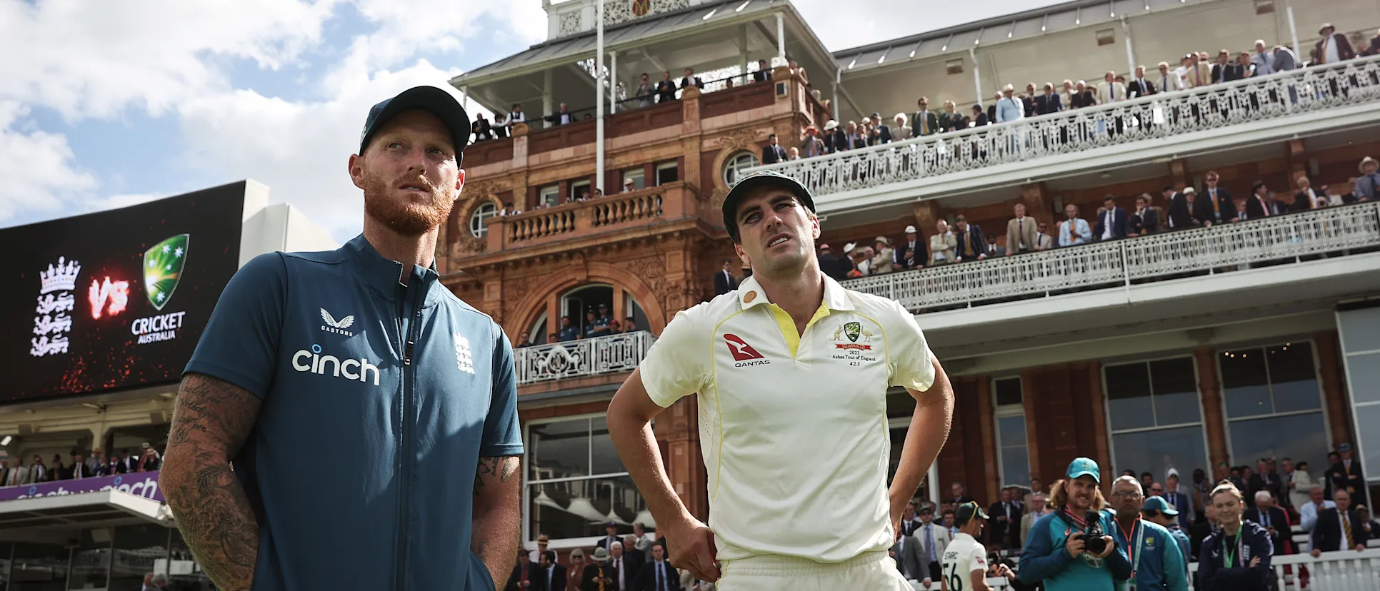 Logo of Ben Stokes and Pat Cummins