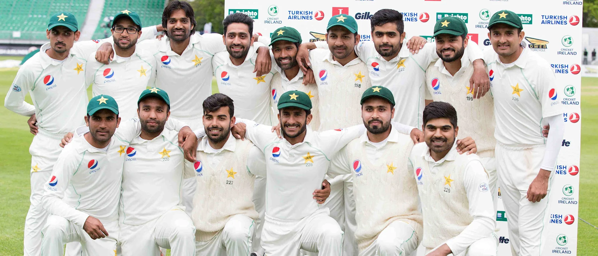 Logo of Pakistan survived a wobble to win the Test against Ireland by five wickets