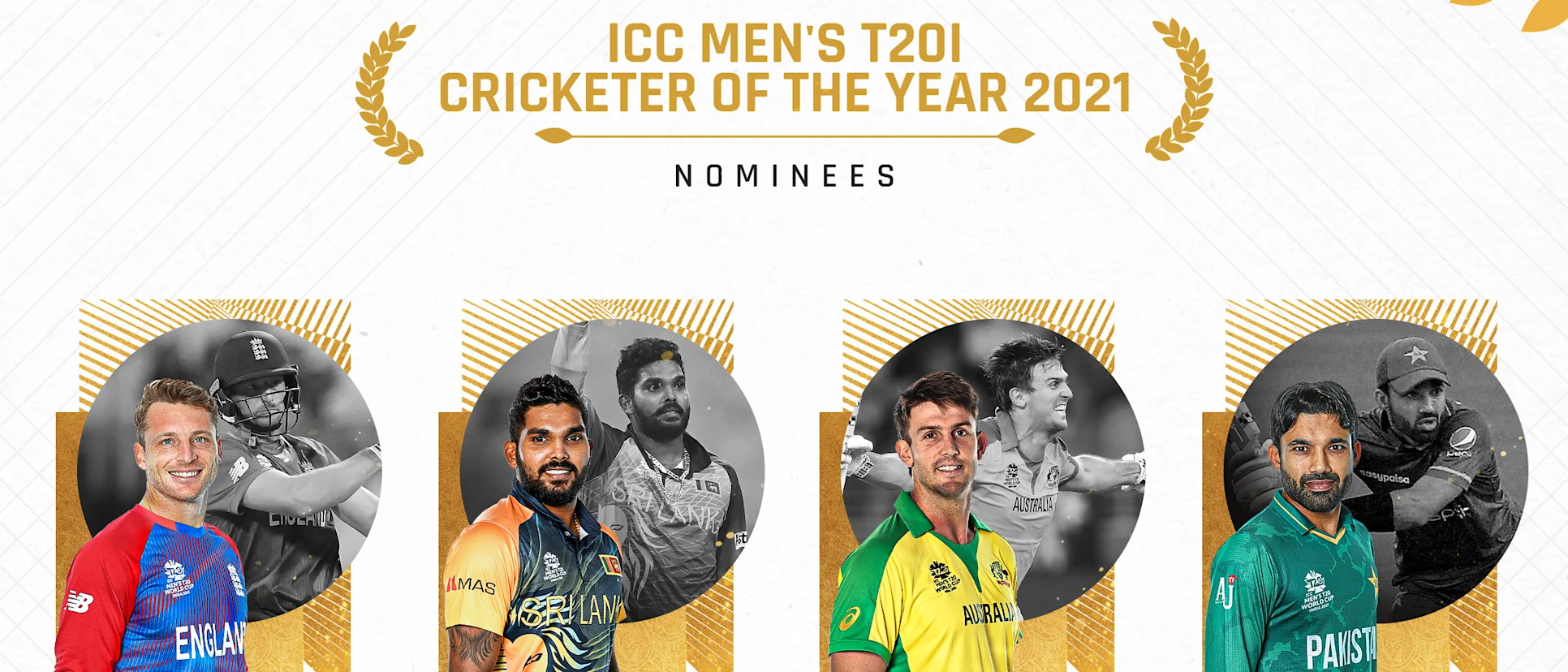 Logo of Buttler, Hasaranga, Marsh and Rizwan – the ICC Men's T20I Player of the Year 2021 nominees