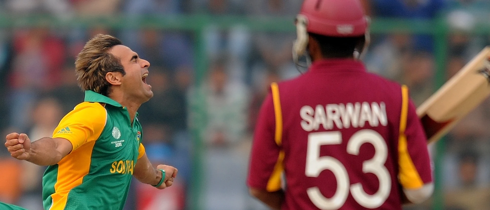 Logo of Imran Tahir made his ODI debut at the 2011 ICC Men's Cricket World Cup