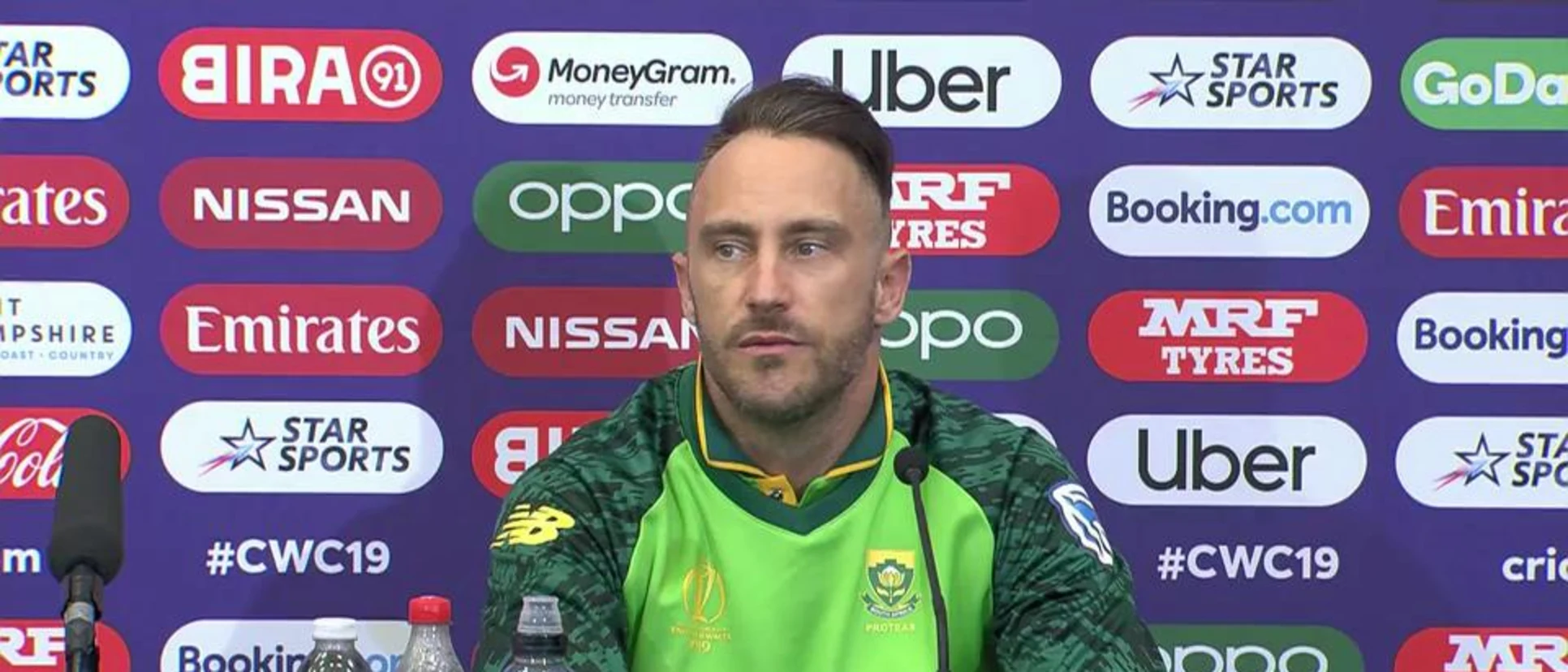 CWC19: SA v WI - Faf du Plessis post-match interview