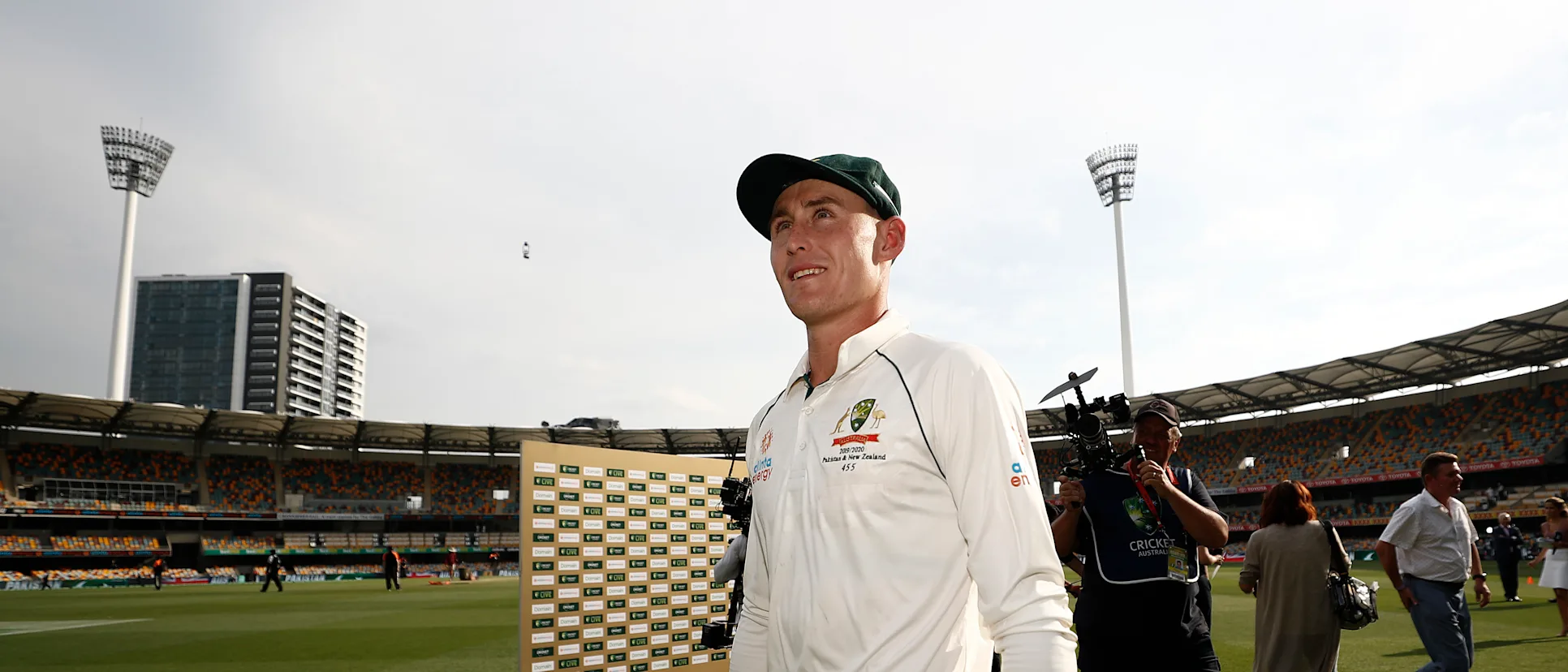 Logo of Marnus Labuschagne, who scored 185, was adjudged Player of the Match
