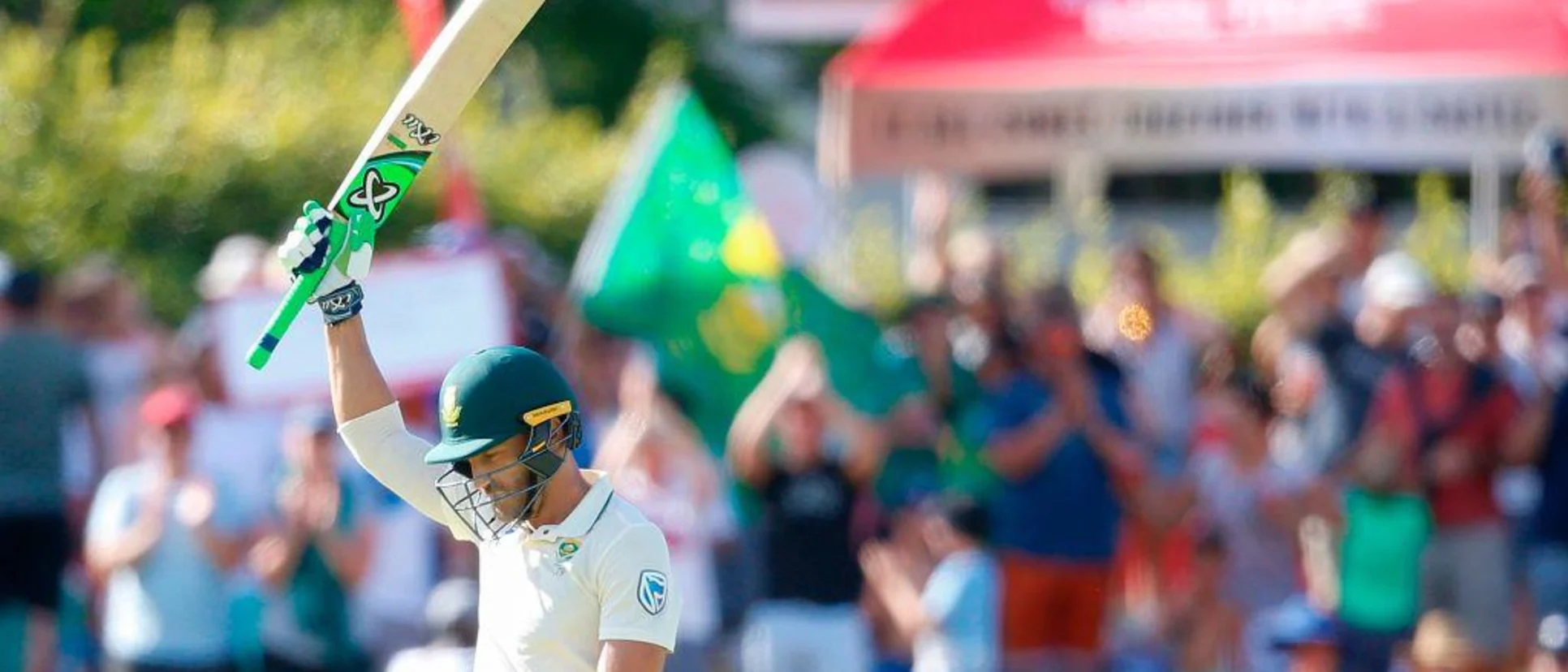 Logo of Faf du Plessis made his ninth Test century