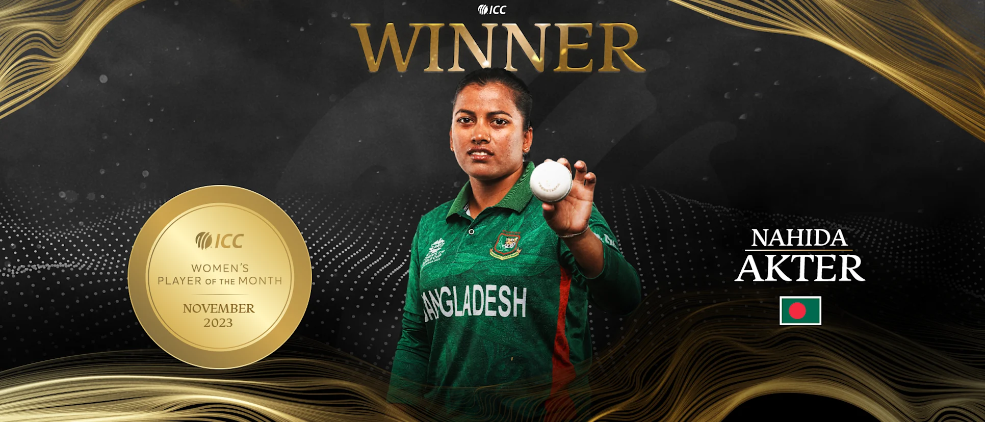 Logo of ICC Women's POTM – November 2023