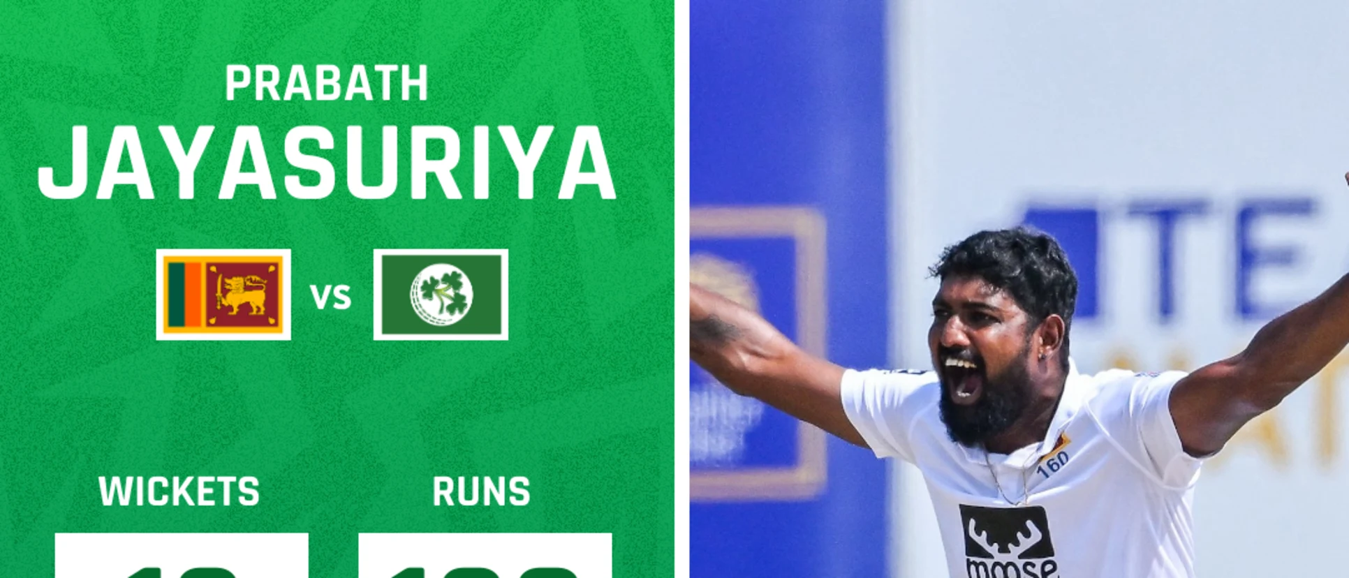 Logo of Prabath Jayasuriya has been sensational in his six career Tests so far.