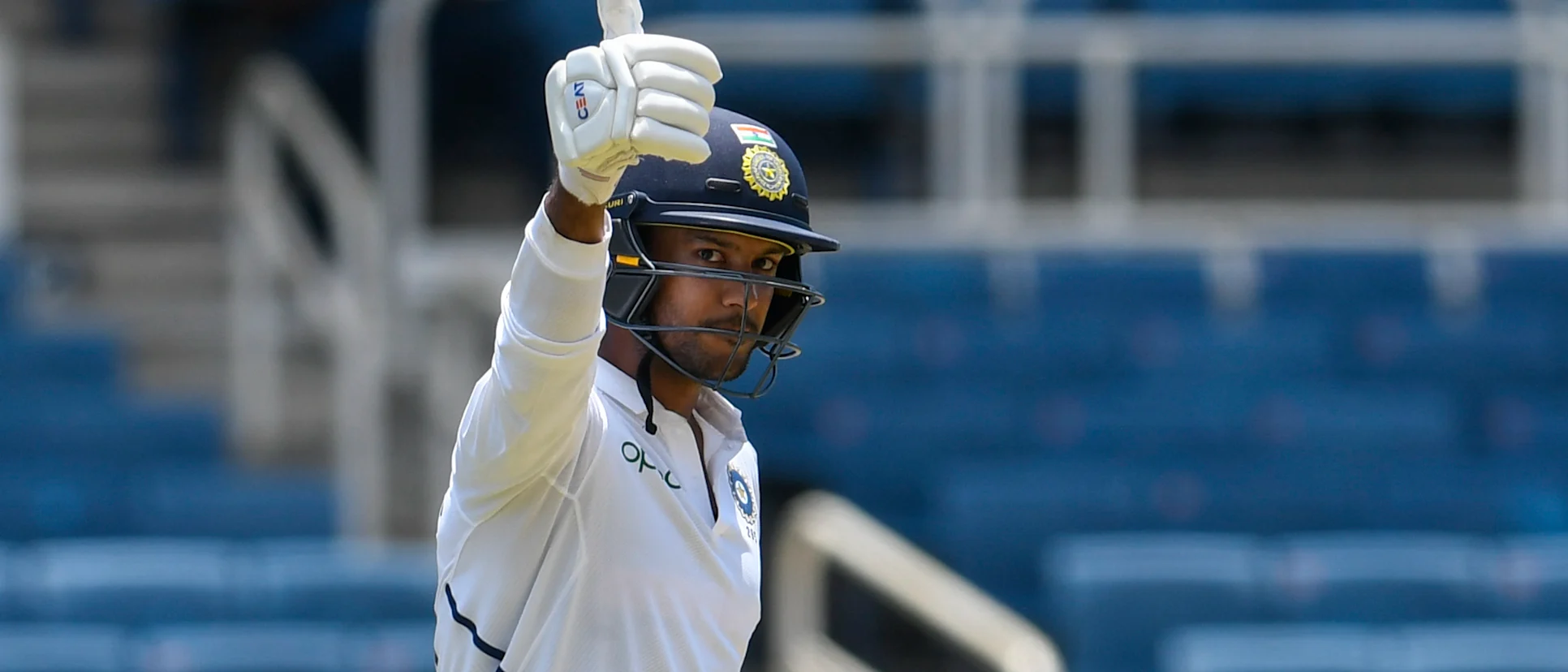 Logo of Mayank Agarwal scored his second Test double century in the first game in Indore